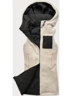 Čierna obojstranná dámska vesta z jahňacieho mäsa J Style (16M9166-392)