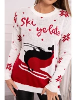 Svetr s vánočním motivem ecru