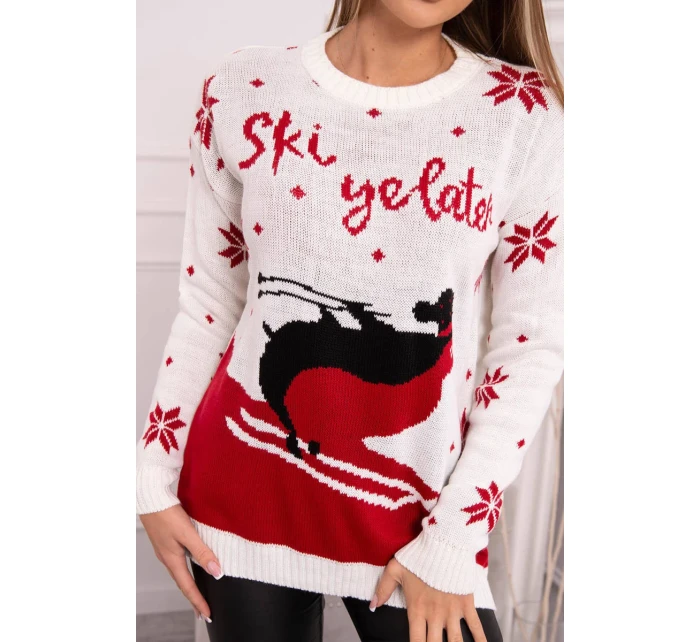 Svetr s vánočním motivem ecru