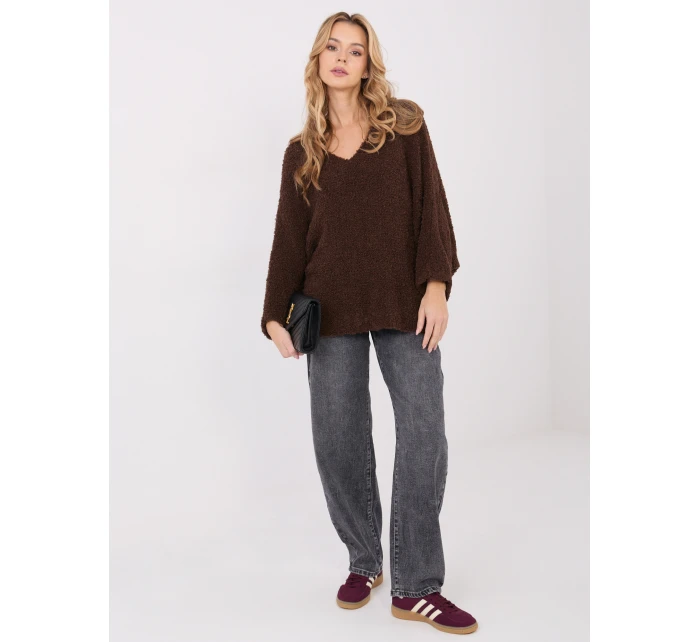 Sweter CH SW model 21782580 ciemny brązowy - FPrice Sweter CH SW model 21782580 ciemny brązowy - FPrice