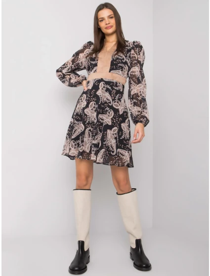 Šaty LC SK 22K 3035.03P čierna a béžová Šaty LC SK 22K 3035.03P čierna a béžová