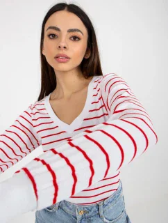 Dámska blúzka RV BZ 8613.15x biela a červená - FPrice