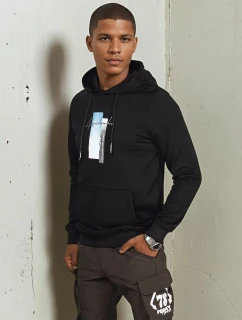 Pánská mikina s kapucí černá Dstreet model 21976168 - FashionStreet