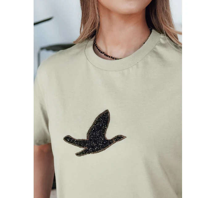 Dámské tričko pistáciová Dstreet model 21976334 - FashionStreet Dámské tričko pistáciová Dstreet model 21976334 - FashionStreet