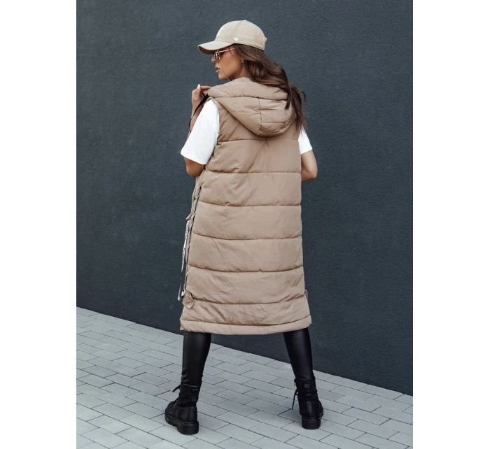 Dámska prešívaná vesta SKYLER camel FashionStreet TY4503