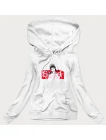 Bílá dámská sportovní mikina s kapucí model 15414637 - Ambitionfly