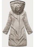 Dlhá obojstranná zimná bunda hnedá/kapučíno (l22-9852-300/62) Dlhá obojstranná zimná bunda hnedá/kapučíno (l22-9852-300/62)