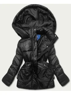 Dámska páperová bunda čierna (ag6-26)