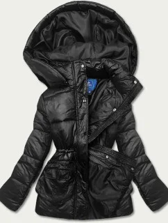 Čierna dámska páperová bunda (ag6-26)