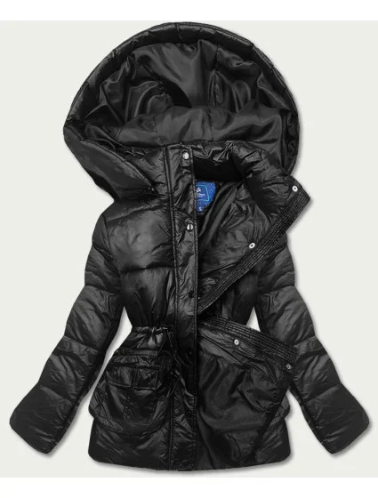 Dámska páperová bunda čierna (ag6-26)