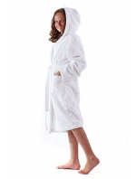 dětský župan Athena s kapucí dětské bílá