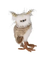 DEKORATÍVNA STOJACA SOVA VPRAVO 17CM HNEDÁ