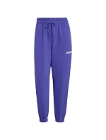 Dámske nohavice adidas Essentials Linear French Terry Cuffed, fialové, KF8363