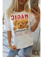 Kúzelná blúzka s potlačou biela