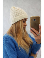 Fleecová čepice model 18750821 ecru - K-Fashion