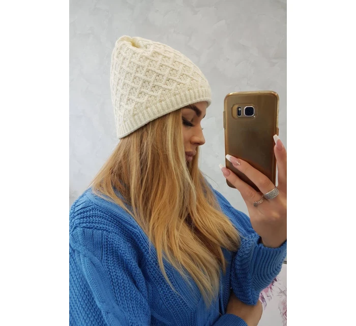 Fleecová čiapka K204 ecru Fleecová čiapka K204 ecru