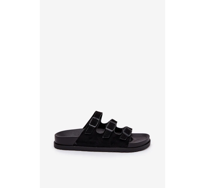 Dámské Pantofle S Pásky A Přezkami Černé model 21687468 - Boto