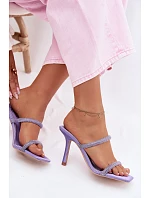 Dámské lodičky zdobené krystaly fialové Vittoria Dámské lodičky zdobené krystaly fialové Vittoria