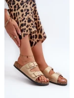 Dámske papuče Fronila so zlatými prackami