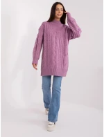 Dámske svetrové šaty AT SW 2367 1.35P Purple - FPrice
