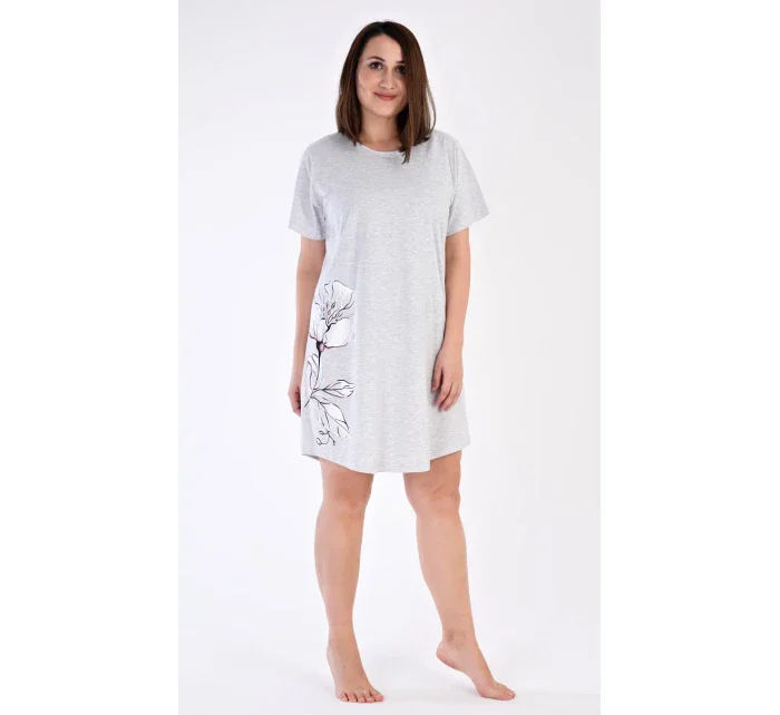 Dámská noční košile s krátkým rukávem model 18728710 - Vienetta Dámská noční košile s krátkým rukávem model 18728710 - Vienetta