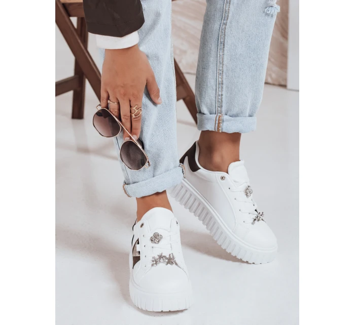 Dámske tenisky na platforme biele FashionStreet ZY1058