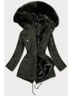 DAMSKA KURTKA PARKA ZIMOWA Z KAPTUREM KHAKI model 21242674 - S'WEST