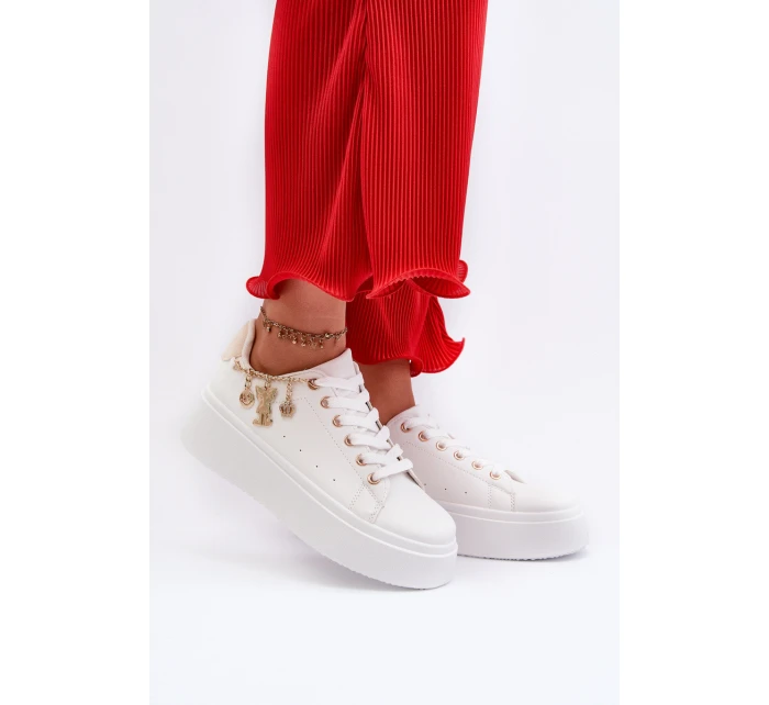 Dámské tenisky s ozdobou Bílé model 21659068 - Boto