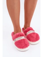 Futrzane Kapcie Z Ozdobnym Paskiem Różowe Savalithea Futrzane Kapcie Z Ozdobnym Paskiem Różowe Savalithea