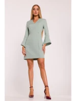 M876 Šaty so širokými manžetami - mentolové M876 Šaty so širokými manžetami - mentolové