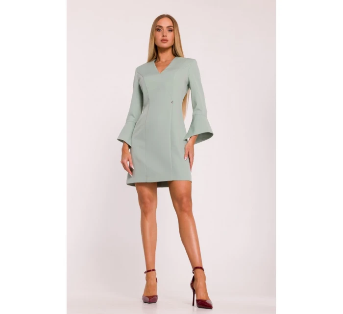 M876 Šaty so širokými manžetami - mentolové M876 Šaty so širokými manžetami - mentolové