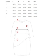 B083 Oversized šaty s predným vreckom - šedé