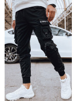 Pánske čierne nákladné nohavice Dstreet UX4218