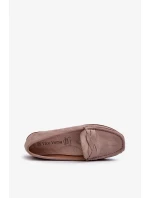 Dámske mokasíny z ekologického semišu, tmavobéžové Nestalia Dámske mokasíny z ekologického semišu, tmavobéžové Nestalia