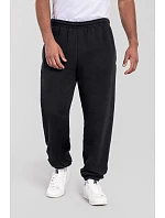 Fruit of the Loom Iconic Premium Joggingové nohavice s elastickými manžetami z hrubej bavlny 16.4056 čierne