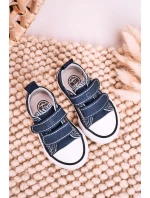 Dziecięce Trampki Na Rzepy BIG STAR HH374201 Granatowe