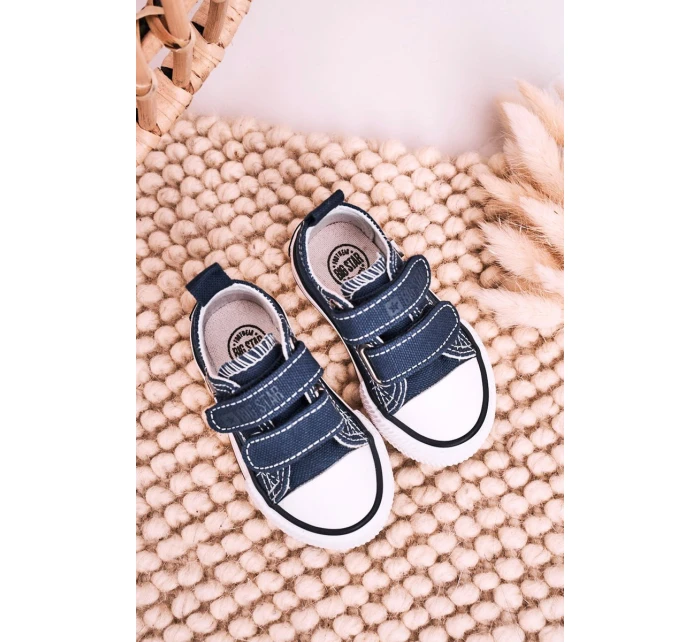 Dziecięce Trampki Na Rzepy BIG STAR HH374201 Granatowe