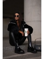 dámské kotníkové boty na platformě a černé model 21667292 - Boto