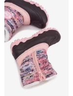 Dětské zimní boty pro dívky na zip Lee Cooper LCJ-25-10-3770 růžové Dětské zimní boty pro dívky na zip Lee Cooper LCJ-25-10-3770 růžové