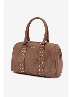 kabelka s zlatými sponami tmavě béžová model 22111546 - Flora&Co