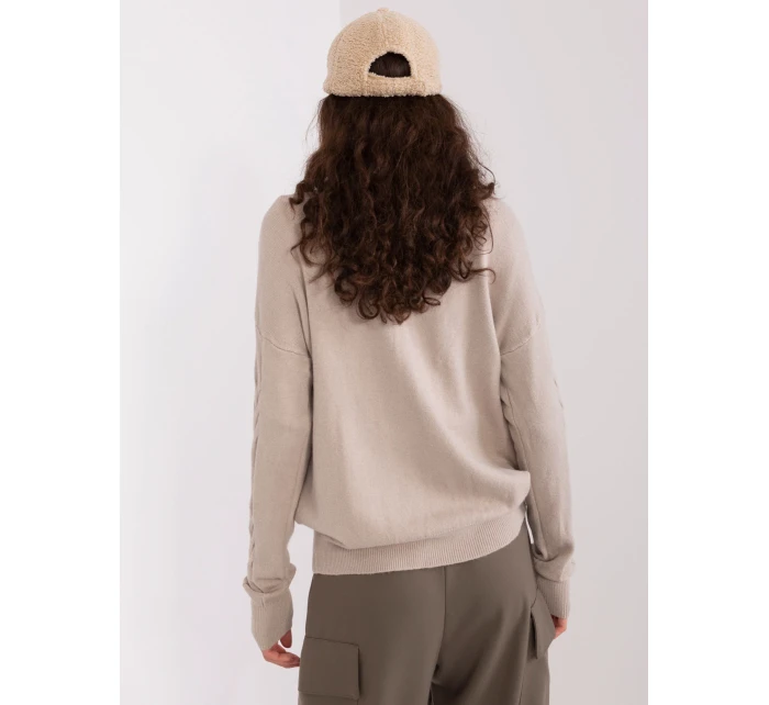 Sweter AT SW model 19040861 beżowy - FPrice Sweter AT SW model 19040861 beżowy - FPrice