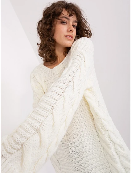 Sweter BA SW model 19011760 ecru - FPrice Sweter BA SW model 19011760 ecru - FPrice