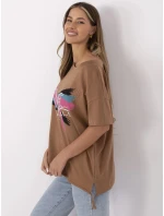 Tričko CLM TS 1019.79 svetlohnedé Tričko CLM TS 1019.79 svetlohnedé