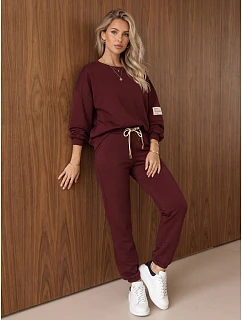 Dámská tepláková souprava „Masełko“ v bordové barvě od FashionStreet AY1235