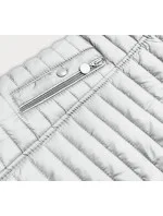 Dámska bunda vo farbe ecru s bodkovanou podšívkou (SF8981)