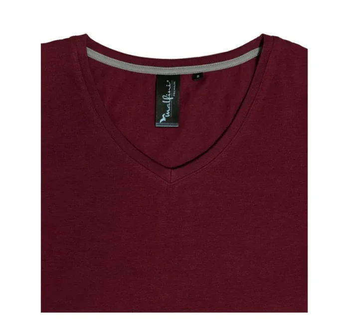 Malfini Action Tričko s výstrihom do V W MLI-70186 granátová