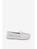 Kožené Dámské Mokasíny S  Bílé model 21691919 - VINCEZA