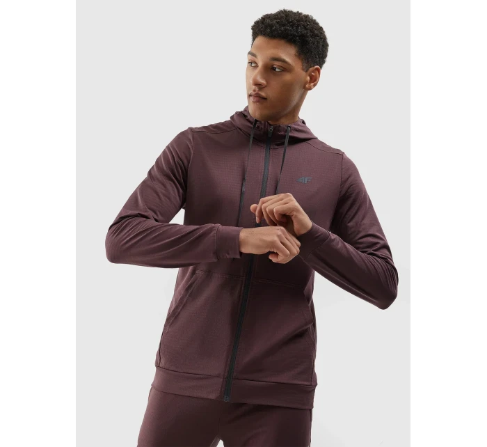 Pánska športová mikina s kapucňou 4F - hnedá