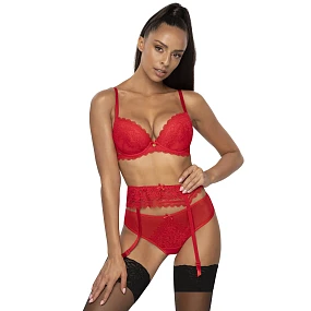 Dámsky podväzkový pás Estelle 0198/3 Red - MAT