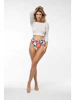 Dámske kvetinové jednoduché brazílske maxi nohavičky Farebné kvety - Julimex